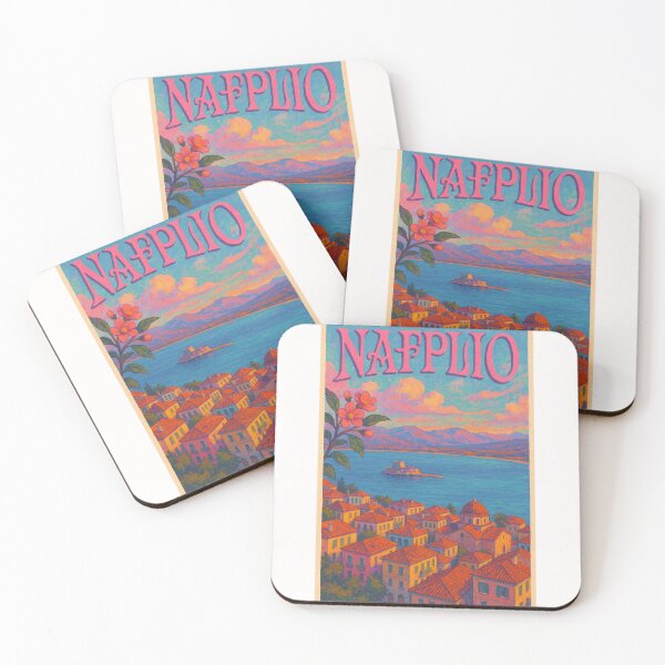 Item preview, Colorful Rooftops of Nafplio, Greece at Sunset designed and sold by Places On Earth.