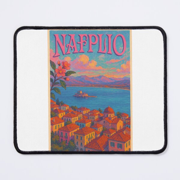 Item preview, Colorful Rooftops of Nafplio, Greece at Sunset designed and sold by Places On Earth.