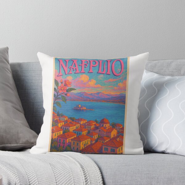 Item preview, Colorful Rooftops of Nafplio, Greece at Sunset designed and sold by Places On Earth.