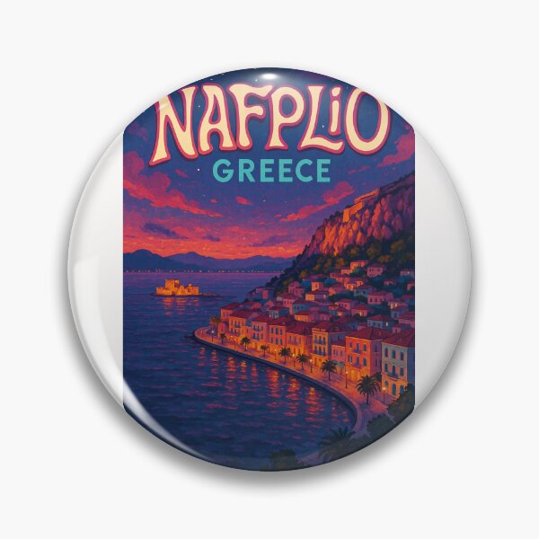 Item preview, Evening Glow Along the Nafplio Waterfront, Greece designed and sold by Places On Earth.