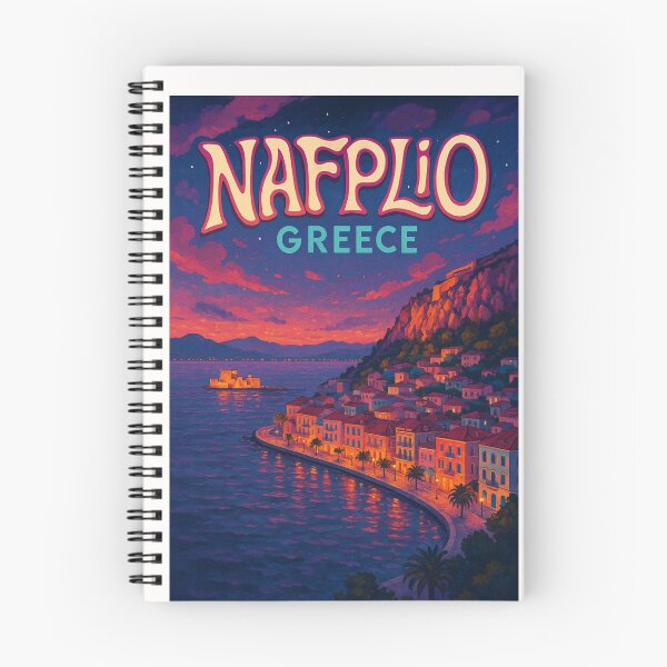 Item preview, Evening Glow Along the Nafplio Waterfront, Greece designed and sold by Places On Earth.