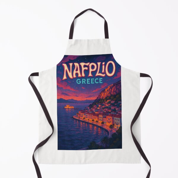 Item preview, Evening Glow Along the Nafplio Waterfront, Greece designed and sold by Places On Earth.