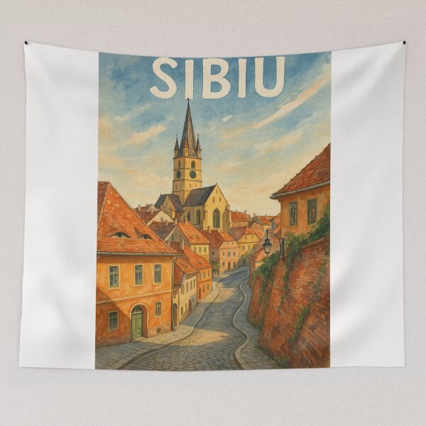 Item preview, Historic Streets of Sibiu, Transylvania designed and sold by Places On Earth.