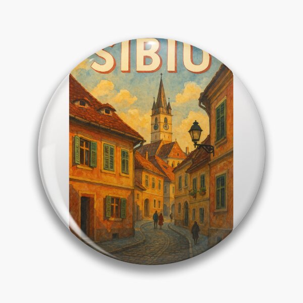 Item preview, Evening Glow in Old Town Sibiu, Romania designed and sold by Places On Earth.