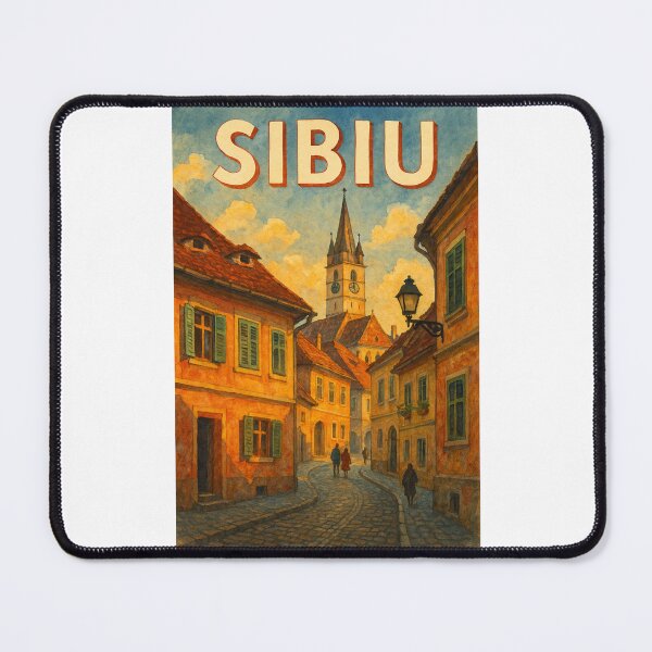 Item preview, Evening Glow in Old Town Sibiu, Romania designed and sold by Places On Earth.