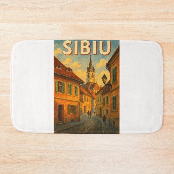Item preview, Evening Glow in Old Town Sibiu, Romania designed and sold by Places On Earth.
