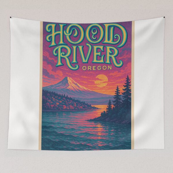 Item preview, Hood River Sunset with Mount Hood, Oregon designed and sold by Places On Earth.