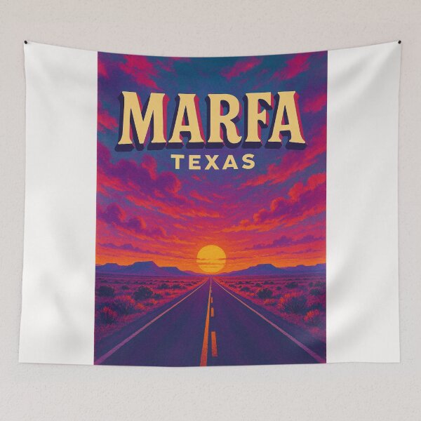 Item preview, Desert Sunset Road Leading to Marfa, Texas designed and sold by Places On Earth.
