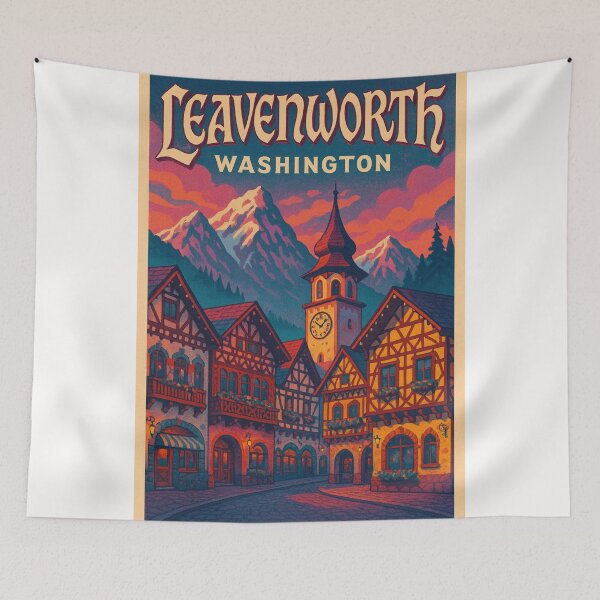 Item preview, Bavarian Village in Leavenworth, Washington designed and sold by Places On Earth.