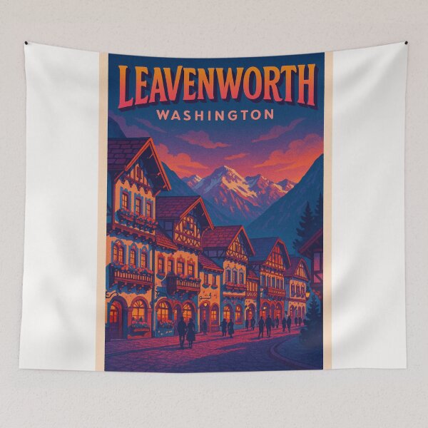 Item preview, Twilight in the Bavarian Streets of Leavenworth designed and sold by Places On Earth.