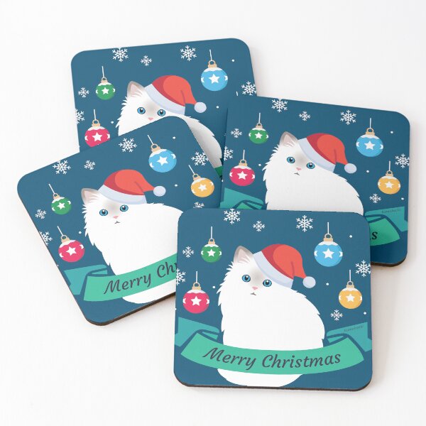 Item preview, A Merry Christmas from Ragdoll Cat Santa designed and sold by kamahachi.