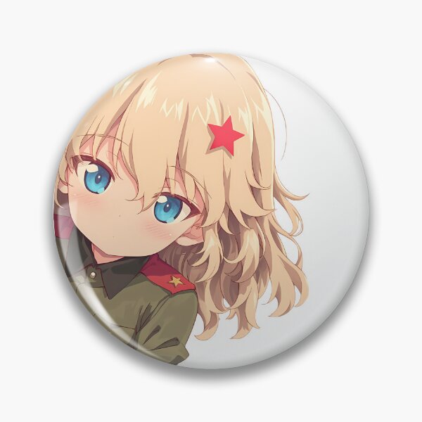 Item preview, Katyusha Chibi Peek Fierce Girls und Panzer Anime designed and sold by HumbertoValveno.