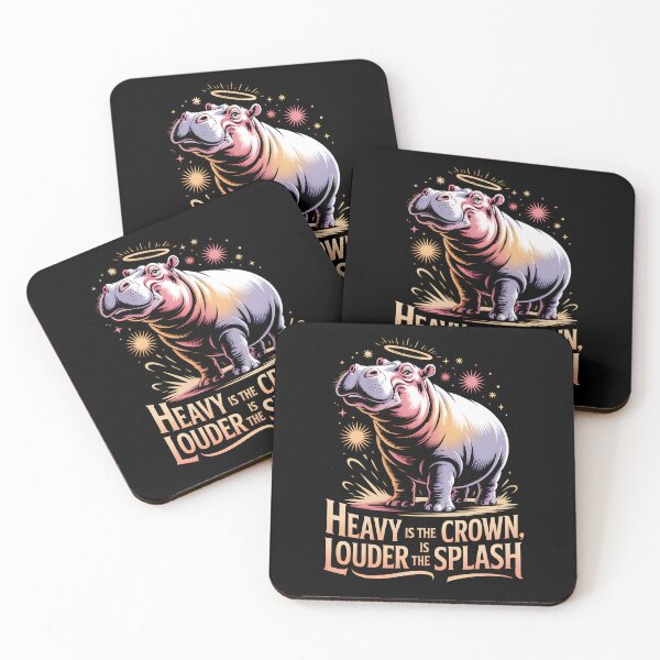 Item preview, Modern Mystics Hippo – Heavy is the Crown, Louder is the Splash Spirit Animal Design designed and sold by LaLi-Designs.