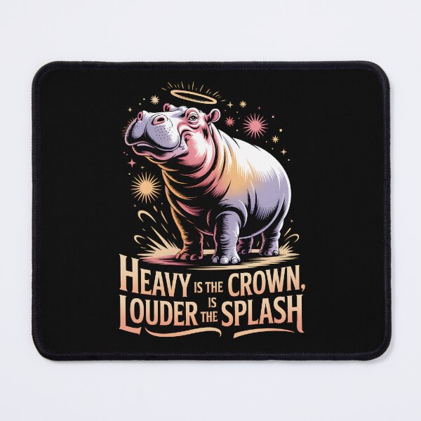 Item preview, Modern Mystics Hippo – Heavy is the Crown, Louder is the Splash Spirit Animal Design designed and sold by LaLi-Designs.