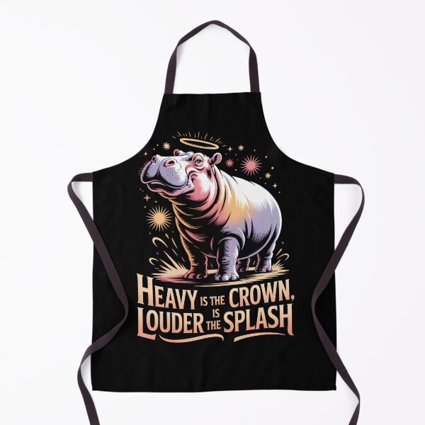 Item preview, Modern Mystics Hippo – Heavy is the Crown, Louder is the Splash Spirit Animal Design designed and sold by LaLi-Designs.