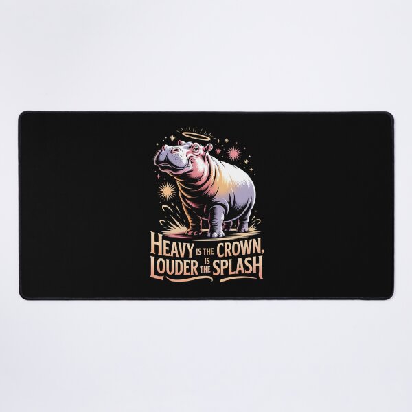 Item preview, Modern Mystics Hippo – Heavy is the Crown, Louder is the Splash Spirit Animal Design designed and sold by LaLi-Designs.