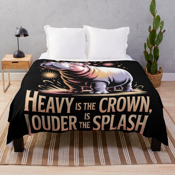 Item preview, Modern Mystics Hippo – Heavy is the Crown, Louder is the Splash Spirit Animal Design designed and sold by LaLi-Designs.