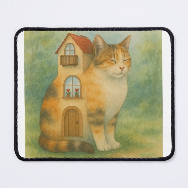 Item preview, Trini – Watercolor Calico Cat as a Cozy Home designed and sold by WhatLoveDoes.