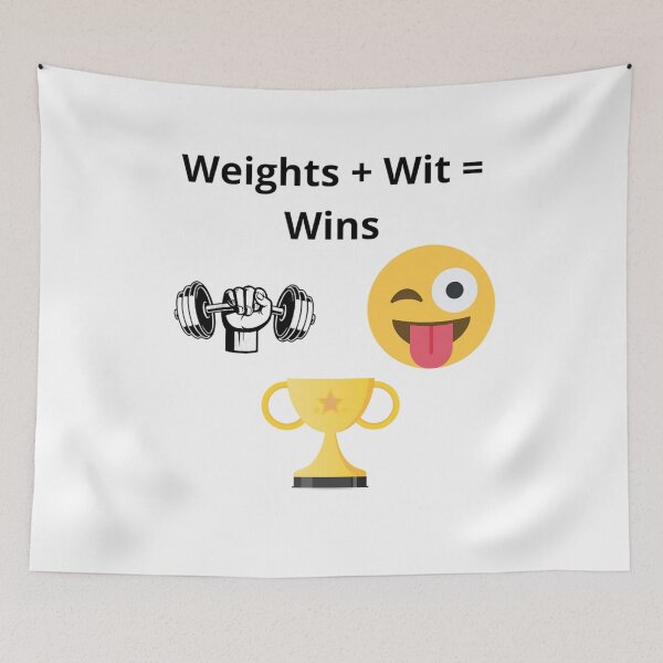 Item preview, Weights + Wit = Wins designed and sold by Adrianzebrowski.