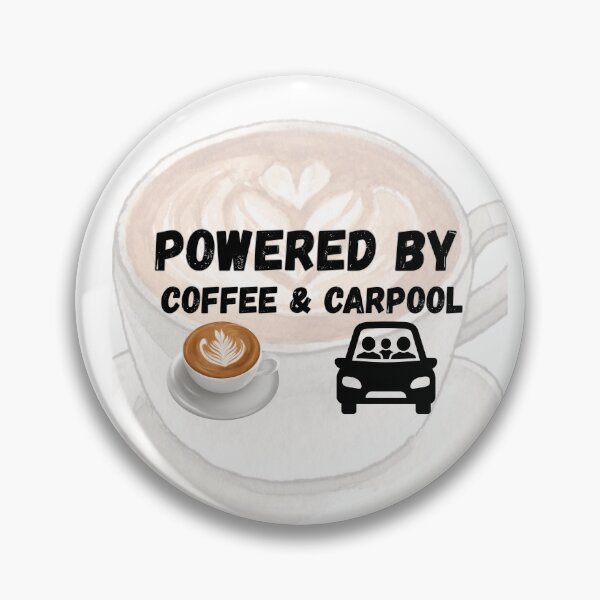 Item preview, Powered by Coffee and Carpool designed and sold by DoodleImprints.