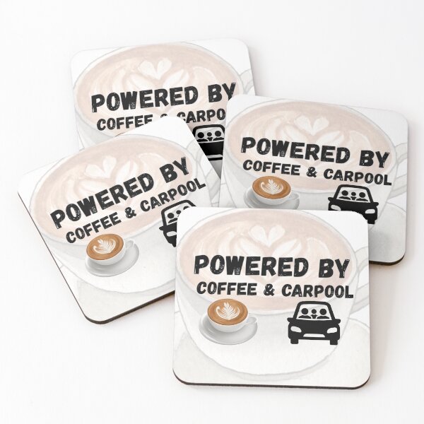 Item preview, Powered by Coffee and Carpool designed and sold by DoodleImprints.