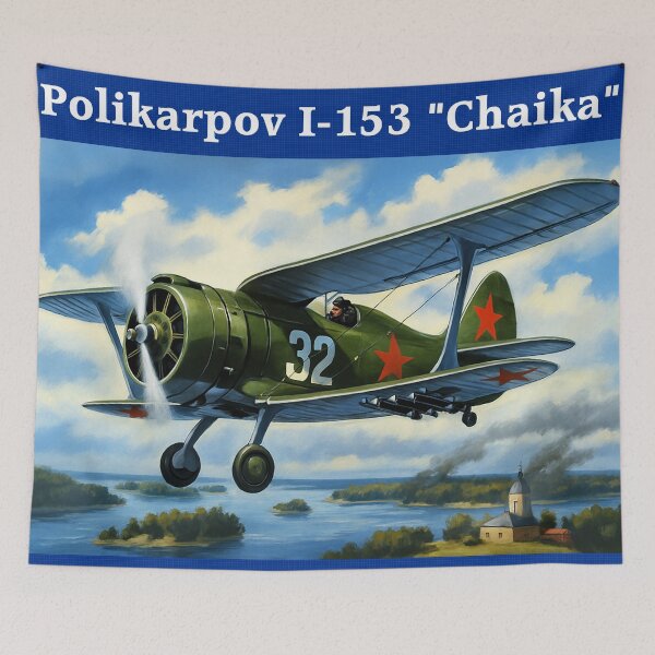 Item preview, WW2 Soviet Aircraft Polikarpov I-153 Fighter WWII Plane Aviation designed and sold by Blok45.