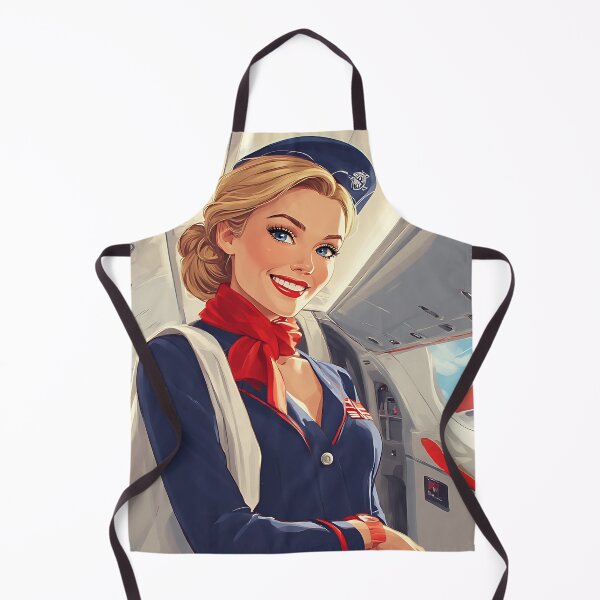 Item preview, A stunningly elegant Scandinavian Stewardess - Embodying the epitome of Nordic grace and professionalism. designed and sold by Turjk.