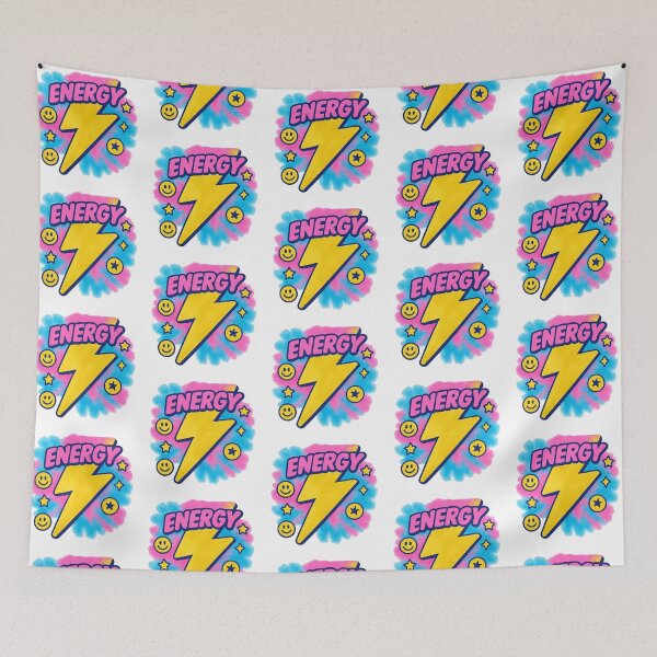 Item preview, Neon Lightning Bolt – Energy Bubble Typography designed and sold by FTS-Studio.