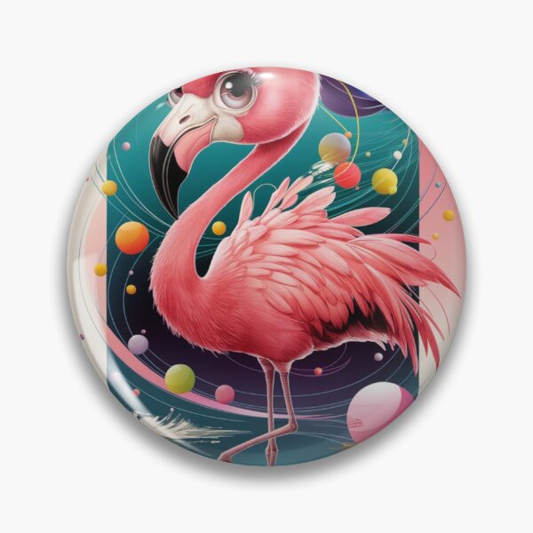 Item preview, Vivid Colors Flamingo Illustration designed and sold by NeatThingLover.