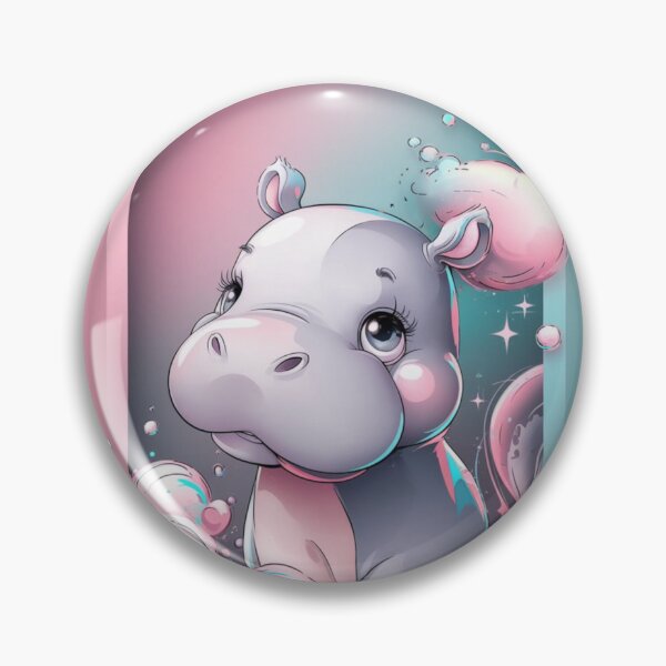 Item preview, Modern Art Hippo Portrait designed and sold by NeatThingLover.