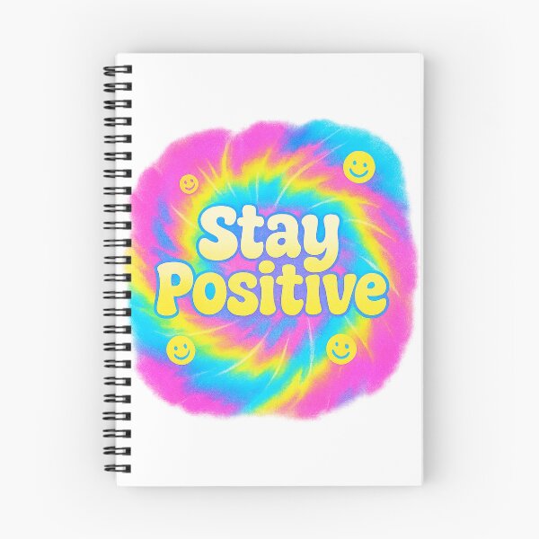 Item preview, Stay Positive Neon Tie-Dye Spiral – Bubble Type designed and sold by FTS-Studio.