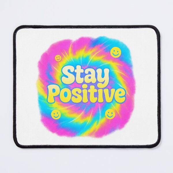 Item preview, Stay Positive Neon Tie-Dye Spiral – Bubble Type designed and sold by FTS-Studio.
