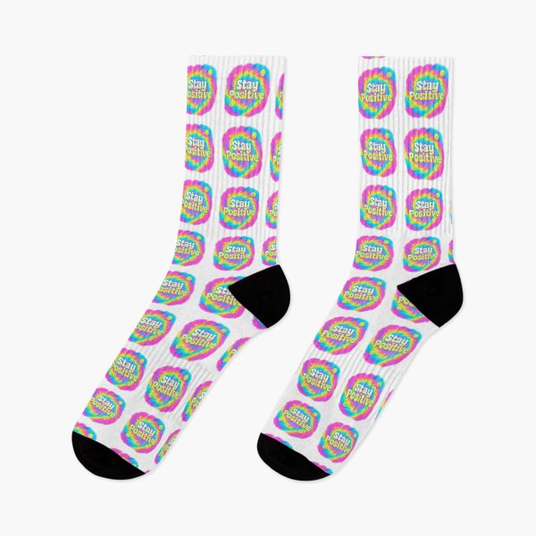 Item preview, Stay Positive Neon Tie-Dye Spiral – Bubble Type designed and sold by FTS-Studio.