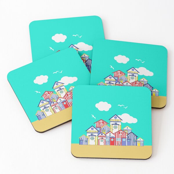 Item preview, Coastal Beach Huts Scene designed and sold by HotHibiscus.
