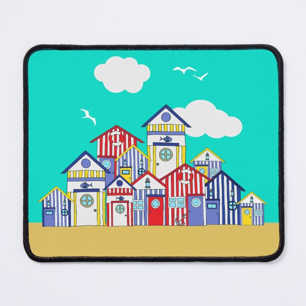 Item preview, Coastal Beach Huts Scene designed and sold by HotHibiscus.