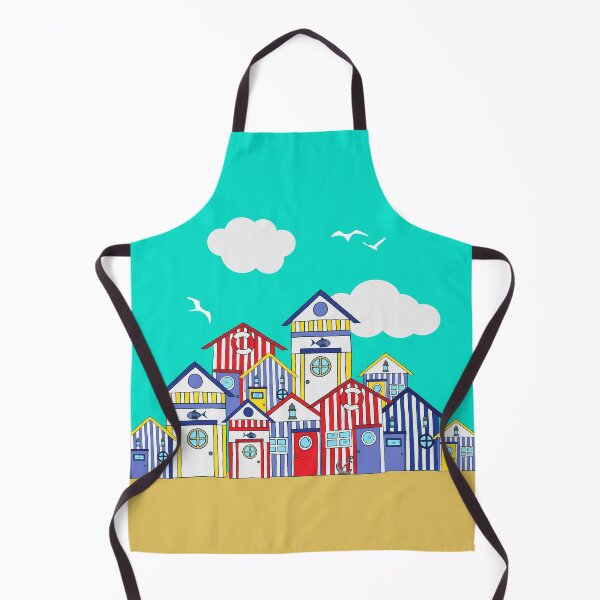 Item preview, Coastal Beach Huts Scene designed and sold by HotHibiscus.