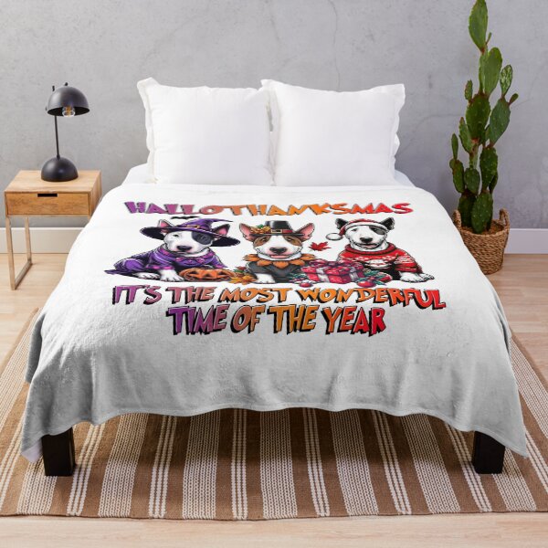 Item preview, Bull Terrier Halloween Thanksgiving Christmas  designed and sold by doodIllustrate.