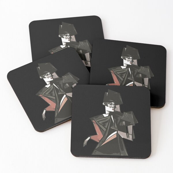 Item preview, Goth Girl Dancing Geometric Abstract Art Cut Out designed and sold by taiche.