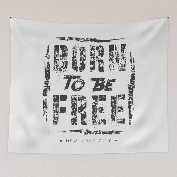 Item preview, Stencil Vintage Born Free Typography designed and sold by Voodoo Store Paranormal Collections.