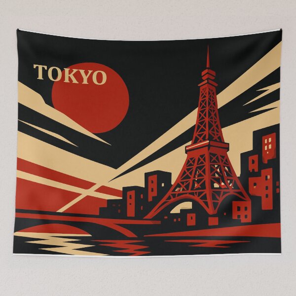 Item preview, Tokyo Vintage Travel Poster designed and sold by rogue-design.