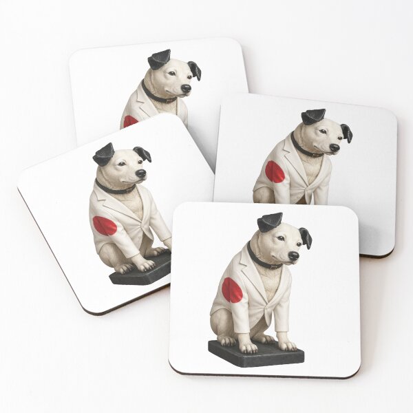 Item preview, Japan Flag Blazer Nipper – RCA Victor Dog in Japanese Style Suit | Retro Terrier Music Icon Art designed and sold by Item Geeks.