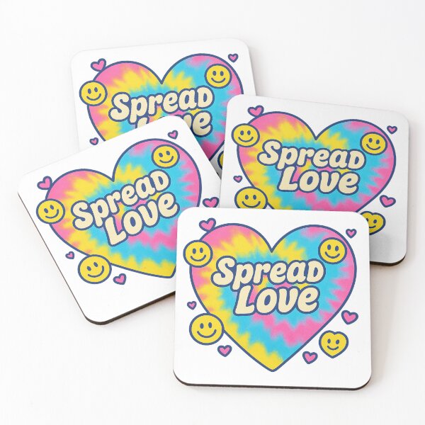 Item preview, Spread Love Neon Tie-Dye Heart – Bubble Type designed and sold by FTS-Studio.