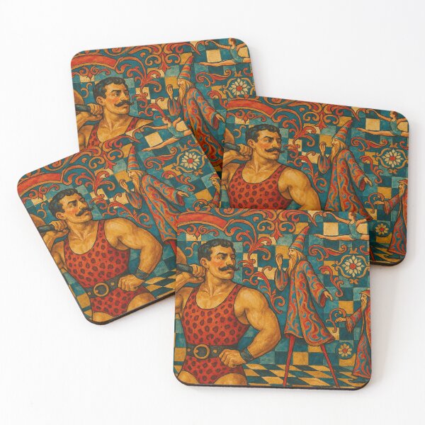 Item preview, Vintage Circus Strongman and Performers designed and sold by weirdfishes123.