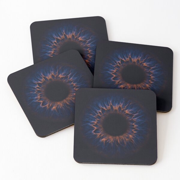 Item preview, Fiery Blue Eye – Abstract Macro Iris Artwork designed and sold by EcstaticRegards.