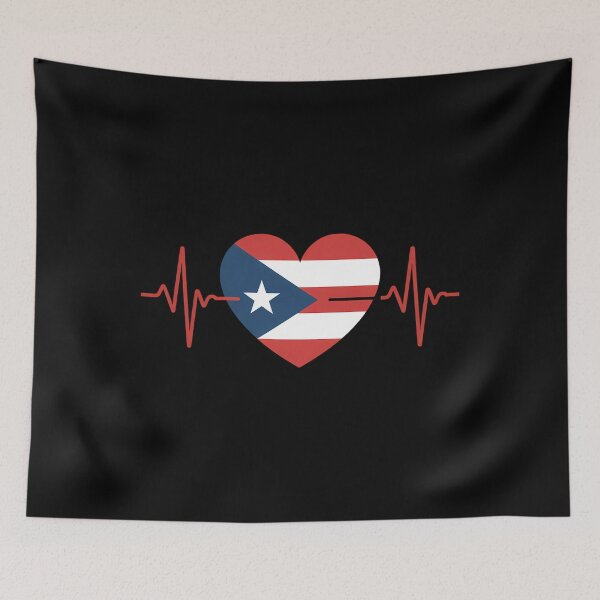 Item preview, Puerto Rico Flag Heartbeat Boricua Hispanic designed and sold by tearbytea.