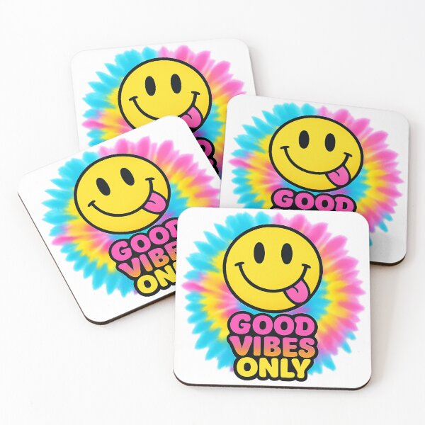 Item preview, Good Vibes Only – Acid Smiley on Neon Tie-Dye designed and sold by FTS-Studio.