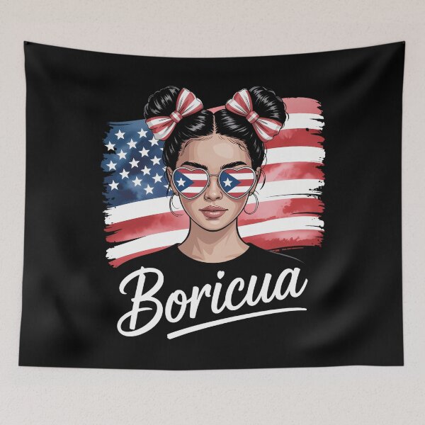 Item preview, Puerto Rico Hispanic Heritage Messy Bun designed and sold by tearbytea.