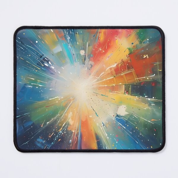 Item preview, Colorful Cosmic Explosion – Abstract Energy Burst Painting designed and sold by EcstaticRegards.