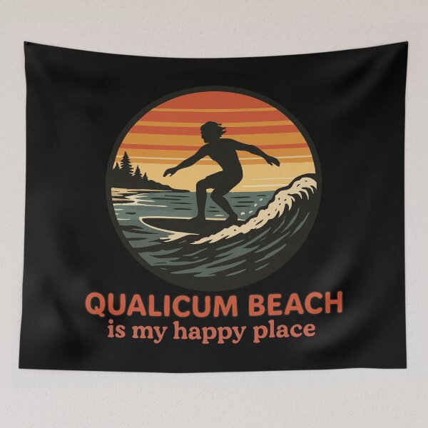 Item preview, Qualicum Beach Is My Happy Place Retro designed and sold by TomFrontierArt.