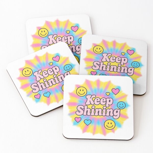 Item preview, Keep Shining Pastel Sun – Neon Bubble Typography designed and sold by FTS-Studio.